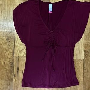 No Boundaries Burgundy Blouse